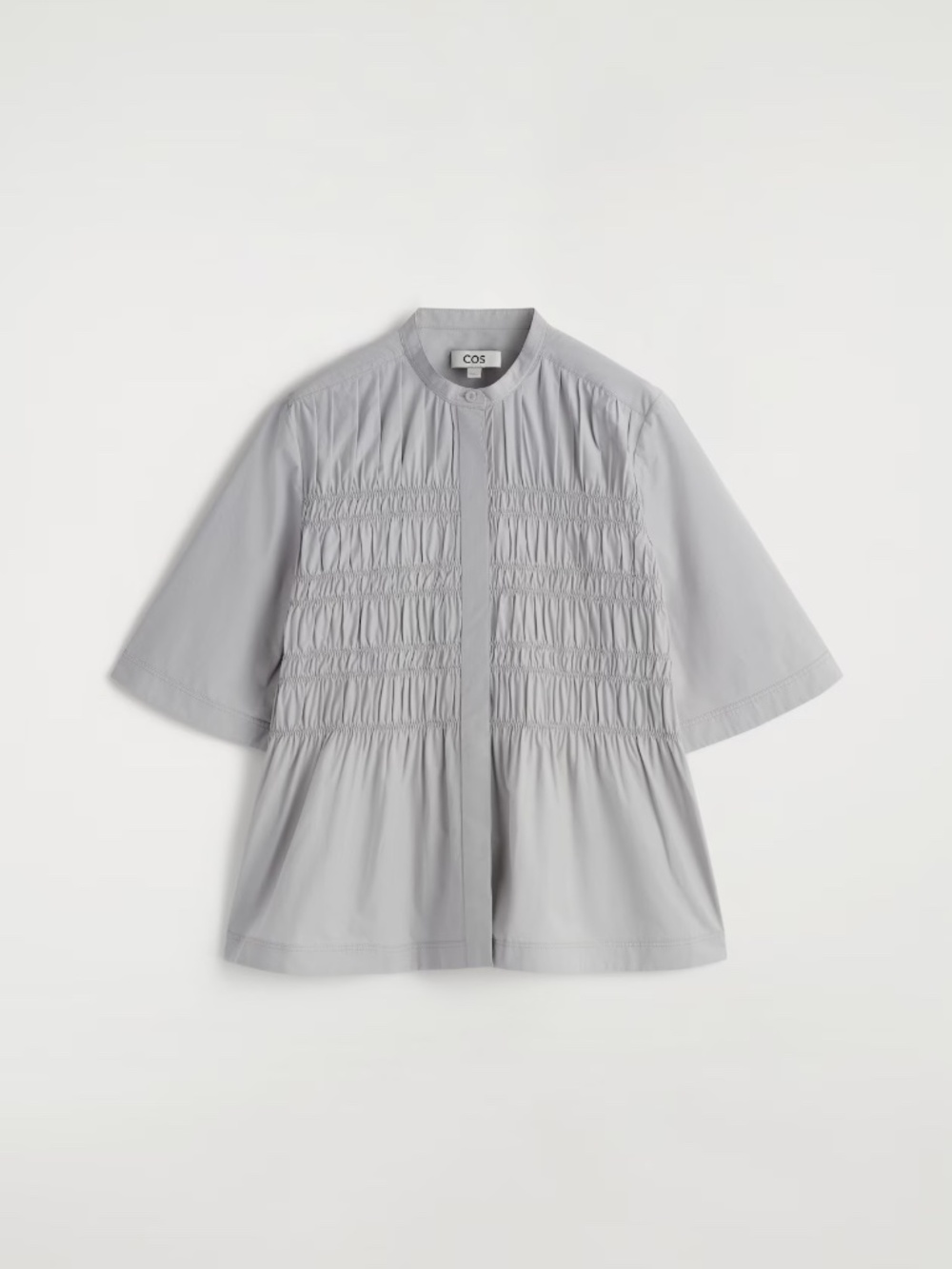 COS Ruched Cotton Blouse - Picture 2 of 7